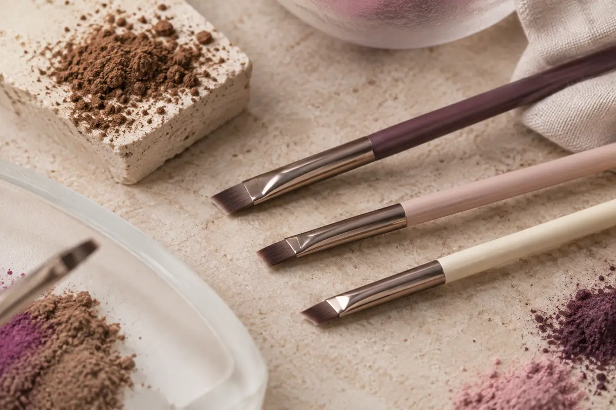 Pinceaux biseautés fins pour dessiner et définir les sourcils